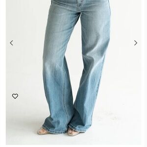 Carly Jean Los Angeles Light Blue Flare Jeans